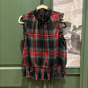 J. Crew Tartan Plaid Sleeveless Top